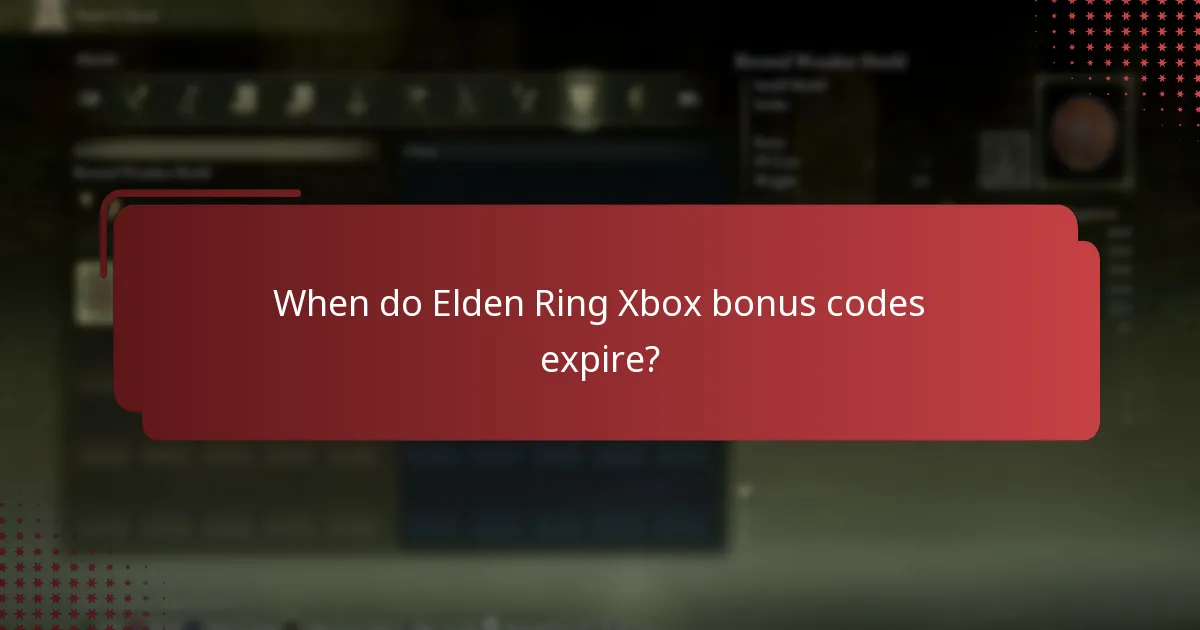 When do Elden Ring Xbox bonus codes expire?